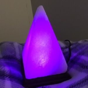 Pyramid salt water lamp.